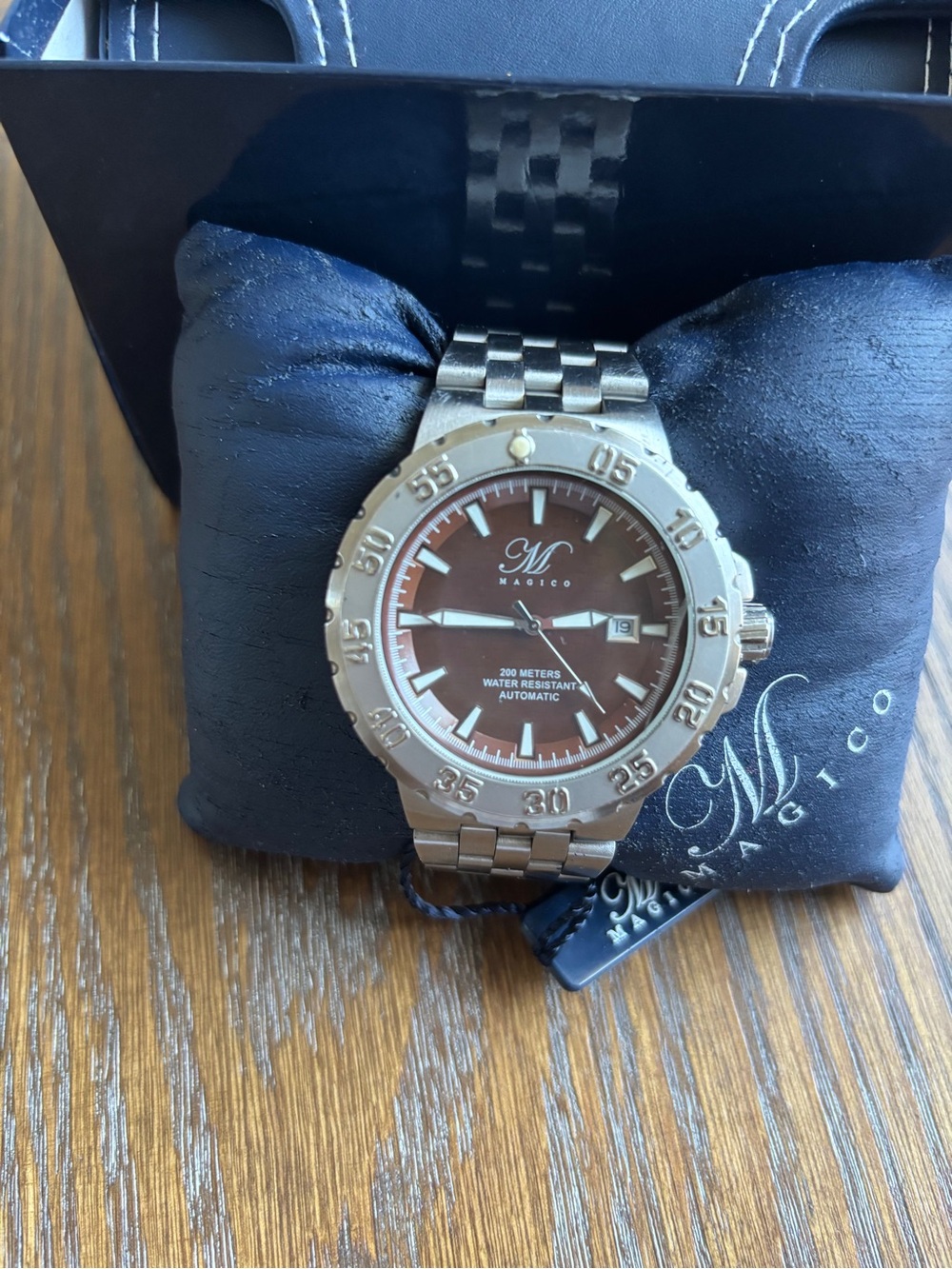 Magico Stainless Steel Automatic Diver Watch with Brown Dial 20001-44 48 mm.